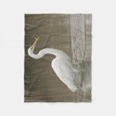 Great White Egret Fleecedecke (Vorderseite)