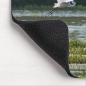 Great White Egret Flying Mousepad (Ecke)