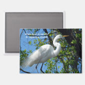 Great White Egret Magnet (Vorderseite/Rückseite)