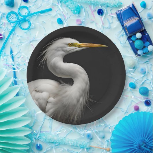 Great White Egret Portrait II Pappteller (Party)