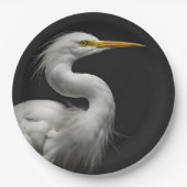 Great White Egret Portrait II Pappteller (Vorderseite)