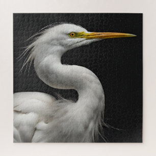 Great White Egret Portrait II Puzzle