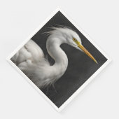 Great White Egret Portrait II Serviette (Ecke)