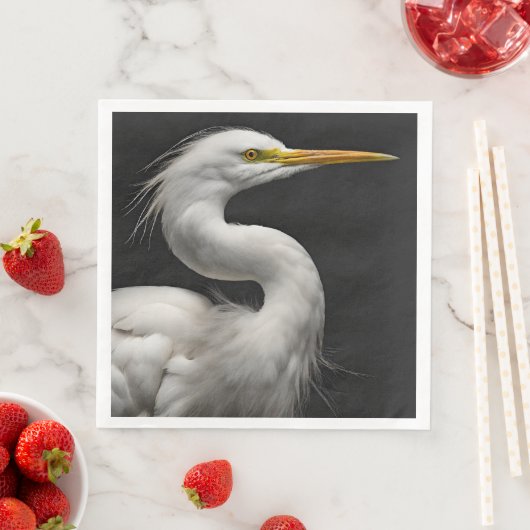 Great White Egret Portrait II Serviette (Beispiel)