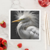 Great White Egret Portrait Serviette (Beispiel)