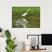 Great White Egret Poster (Heimbüro)