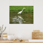 Great White Egret Poster (Küche)