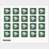 Great White Egret Quadratischer Aufkleber (Blatt)