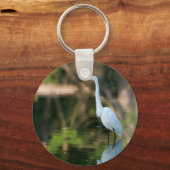 Great White Egret Schlüsselanhänger (Vorderseite)