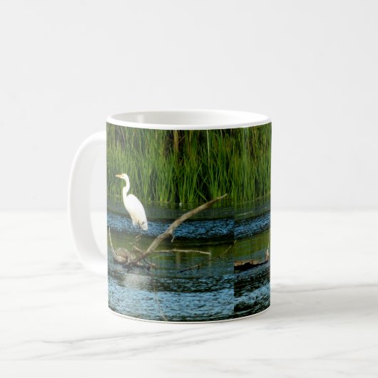 Great White Egret Tasse (Vorderseite Links)
