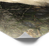 Great White Egret Water Bird Digitale Kunstmalerei Poster (Ecke)