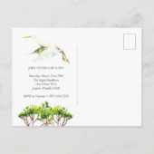 Great White Heron 4 Foto Geburtshinweise Postkarte (Rückseite)