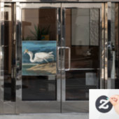 Great White Heron Audubon Bird Wildlife Painting Fensteraufkleber (Büro Tür)