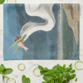Great White Heron Audubon Bird Wildlife Painting Geschirrtuch (Gefaltet)