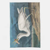 Great White Heron Audubon Bird Wildlife Painting Geschirrtuch (Vertikal)