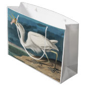 Great White Heron Audubon Bird Wildlife Painting Große Geschenktüte (Rückseite Schrägansicht)