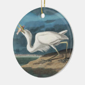 Great White Heron Audubon Bird Wildlife Painting Keramik Ornament (Links)