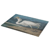 Great White Heron Audubon Bird Wildlife Painting Schneidebrett (Ecke)