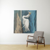 Great White Heron Audubon Bird Wildlife Painting Wandteppich (Beispiel (Horizontal))