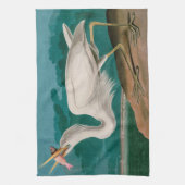 Great White Heron Birds of America Audubon Print Geschirrtuch (Vertikal)