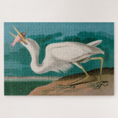 Great White Heron Birds of America Audubon Print Puzzle (Horizontal)