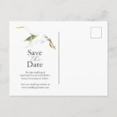 Great White Heron Save the Date Postkarte (Rückseite)
