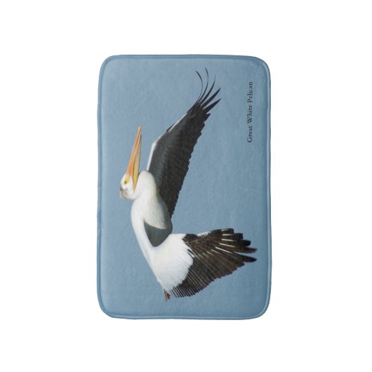 Great White Pelican bathmat Badematte (Vorderseite Vertikal)