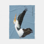 Great White Pelican Fleece Decke (Vorderseite)