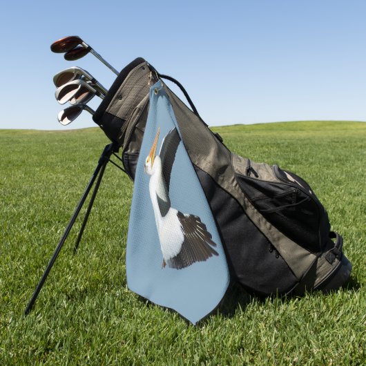 Great White Pelican Golf Handtuch (Gras)