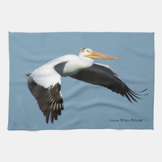 Great White Pelican Küchentuch (Horizontal)
