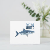 Great White Postkarte (Stehend Vorderseite)