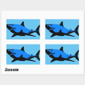 Great White Rechteckiger Aufkleber (Blatt)