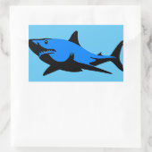 Great White Rechteckiger Aufkleber (Tasche)