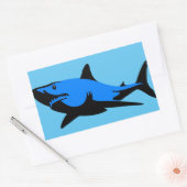 Great White Rechteckiger Aufkleber (Umschlag)