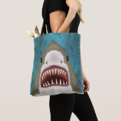 Great White Shark Attack Funny Fish Nautical Beach Tasche (Von Nahem)