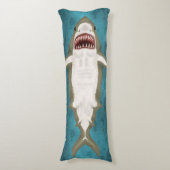 Great White Shark Attack Funny Fish Novelsea Seitenschläferkissen (Vorderseite Vertikal)