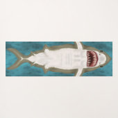 Great White Shark Attack Funny Fish Novelsea Yogamatte (Rückseite (Horizontal))