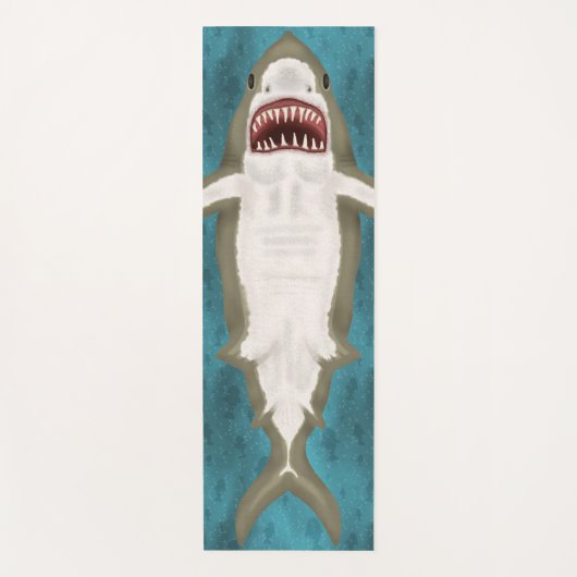Great White Shark Attack Funny Fish Novelsea Yogamatte (Vorderseite)