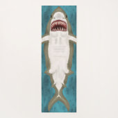 Great White Shark Attack Funny Fish Novelsea Yogamatte (Rückseite)
