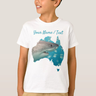 Great White Shark Australien Blue & White Boys T-Shirt