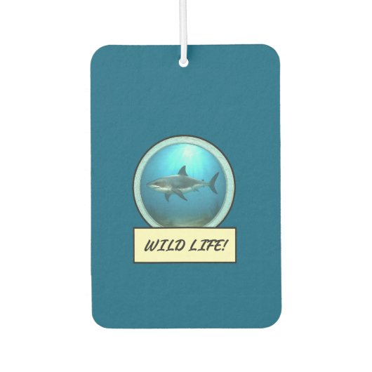 Great White Shark Blue Auto/Truck Air Freshener Autolufterfrischer (Vorderseite)