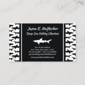 Great White Shark Captain Scuba Fishing Boot Visitenkarte (Vorderseite)