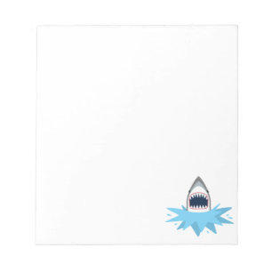 Great White Shark Cartoon Notizblock