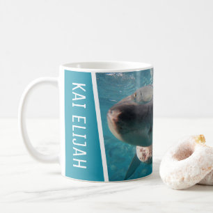 Great White Shark Closeup Foto Kaffeetasse