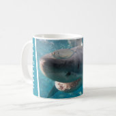 Great White Shark Closeup Foto Kaffeetasse (Vorderseite Links)