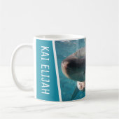 Great White Shark Closeup Foto Kaffeetasse (Links)