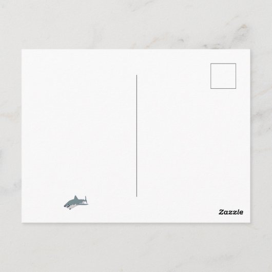 Great White Shark Custom Message Postkarte (Rückseite)