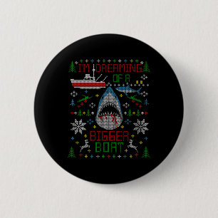 Great White Shark Fishing Ugg Christmas Sweater P Button