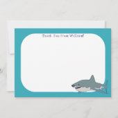 Great White Shark Flat Panel Danke Karte (Vorderseite)