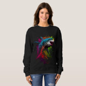 Great White Shark Graffiti Style Sea life Sharks Sweatshirt (Vorne ganz)